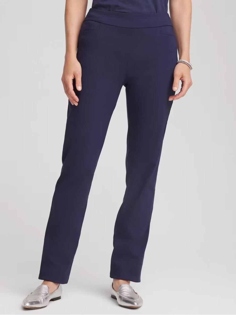 Chico's Brigitte Slim Pull-On Pants - Navy